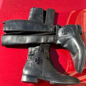 Tory Burch Black Leather Boots